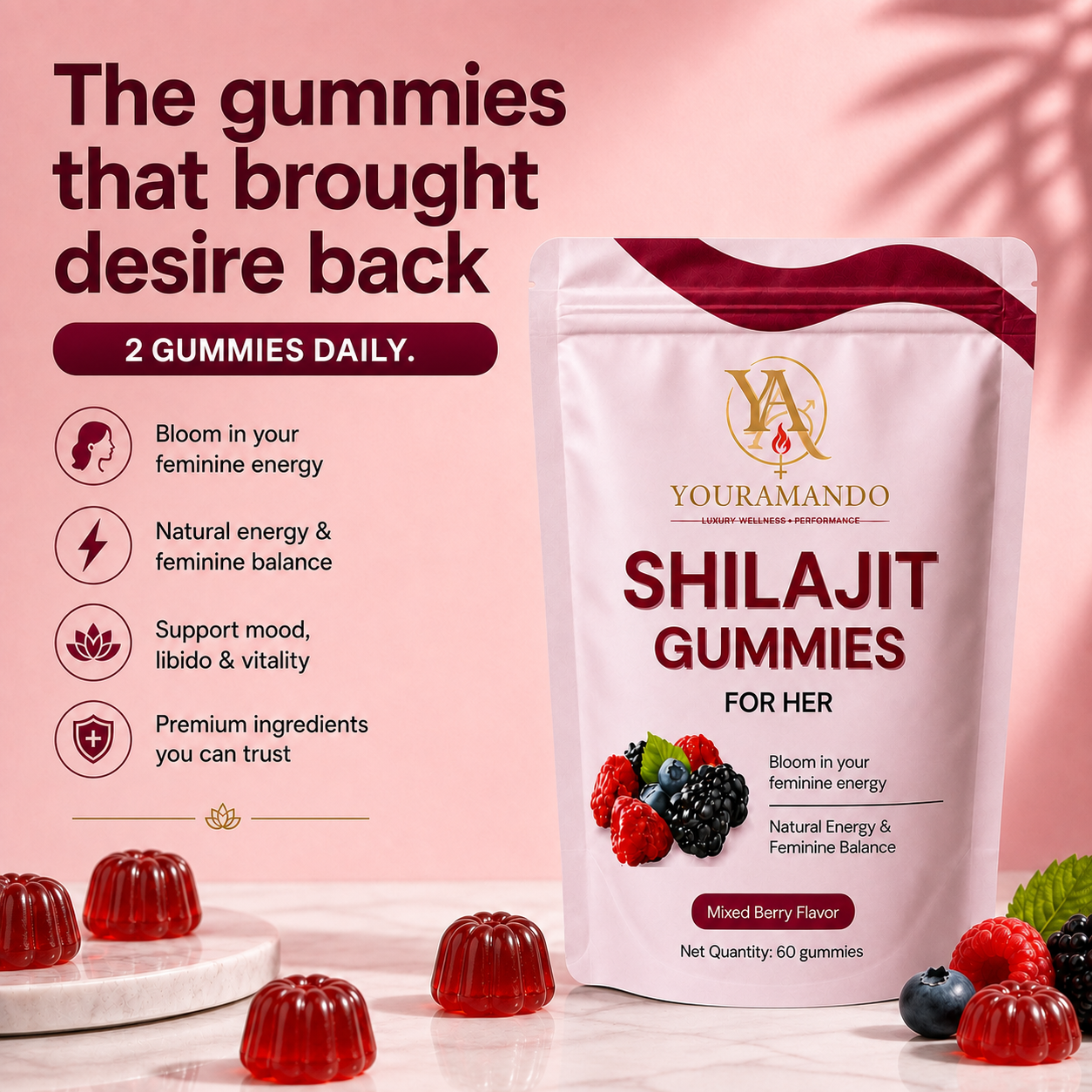 Two gummies daily